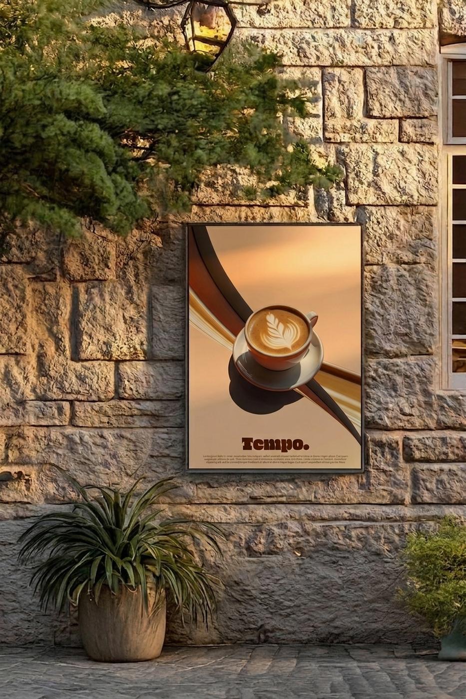 Mockup de l'affiche Tempo créée par Athana Society